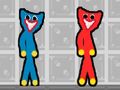 Игра Червена и синя пръчка Huggy  онлайн