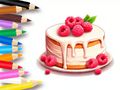 Игра Книжка за оцветяване: торта с горски плодове  онлайн