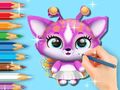 Игра Книжка за оцветяване: Cute Fluvsies  онлайн