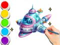 Игра Книжка за оцветяване: Космическо пътуване  онлайн