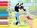 Игра Книжка за оцветяване: Блуи и Бинго онлайн Игра Книжка за оцветяване: Блуи и Бинго онлайн