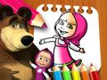 Игра Книжка за оцветяване Маша и мечока  онлайн