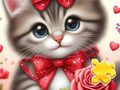 Игра Пъзел: Розова котка  онлайн
