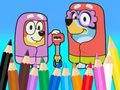 Игра Книжка за оцветяване: Bluey Flossing Grannies  онлайн