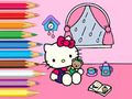 Игра Книжка за оцветяване: Дъждовен ден на Hello Kitty  онлайн