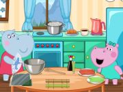 Игра Японско готварско парти Hippo  онлайн