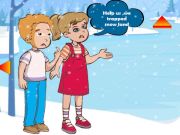 Игра Братя и сестри избягаха от снежната земя  онлайн