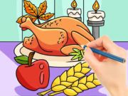 Игра Книжка за оцветяване: Турция за Деня на благодарността  онлайн