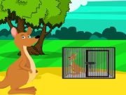 Игра Червено кенгуру спасява бебе от клетка  онлайн
