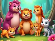 Игра Пъзел с имена на животни  онлайн