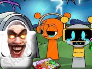 Игра Sprunki Castle Panic Skibidi Тоалетна  онлайн