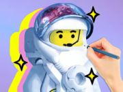 Игра Книжка за оцветяване: LEGO астронавт  онлайн