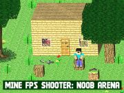 Игра Mine FPS стрелец: Noob Arena онлайн
