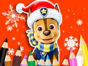 Игра Книга за оцветяване: Paw Patrol Christmas  онлайн