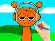 Игра Книжка за оцветяване: Sprunki Oren  онлайн