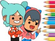 Игра Книга за оцветяване: Toca Boca Friends  онлайн