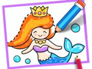 Игра Рисуване на малко дете: русалка  онлайн