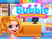 Игра Дъгов мехурчета млечен чай  онлайн