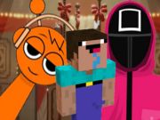 Игра Nextbots на Minecraft Squid Game Sprunki  онлайн