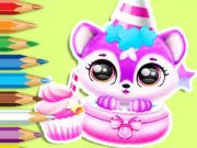Игра Книга за оцветяване: Рожденият ден на бебето Fluff  онлайн