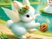 Игра Пъзел на мозайка: Angel Bunny  онлайн