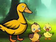 Игра Семейство патица достига до езерце  онлайн