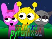 Игра Sprunki Pyramixed: Night Edition онлайн