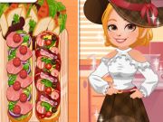 Игра Кухнята на Рокси Френска пица хляб  онлайн