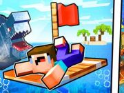 Игра NOOB RAFT: Оцеляване на океана  онлайн