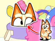 Игра Пъзел на мозайка: Bluey Hide & Seek  онлайн