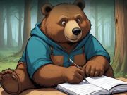 Игра Умен писател мечка спасяване  онлайн