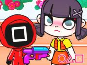 Игра Пъзел на мозайката: Игра на калмари срещу Аватар  онлайн