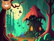 Игра Момичето избяга от опасни вещици  онлайн