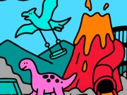 Игра Цвят по код Dino Park  онлайн