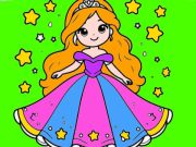 Игра Обратно към училищната книга за оцветяване на принцеса  онлайн