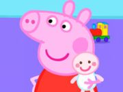 Игра Пъзел на мозайка: Peppa Pig New Baby  онлайн