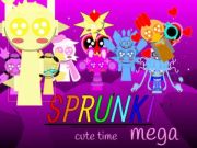 Игра Sprunki Cute Time Mega !!!  онлайн