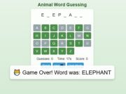 Игра Игра за отгатване на животински думи  онлайн