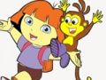 Игра Dora The Explorer оцветяване забавно  онлайн