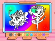 Игра Оцветяване на книгата: Балерина Капучино онлайн