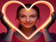 Игра Жена във формата на сърдечен светещ пъзел онлайн
