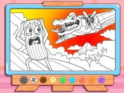 Игра Оцветяване на книгата: Крокодил Bombardino онлайн