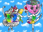 Игра Оцветяване за деца: Балерина Капучино онлайн Игра Оцветяване за деца: Балерина Капучино онлайн