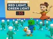Игра Пилешки жокей: червено светло зелена светлина онлайн Игра Пилешки жокей: червено светло зелена светлина онлайн