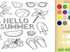 Hello Summer Coloring Book for Kids — безплатна онлайн игра
