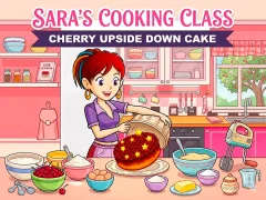 Sara’s Cooking Class: Cherry Upside Down Cake — безплатна онлайн игра