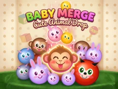 Baby Merge Cute animal drop — безплатна онлайн игра