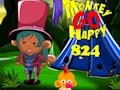 Monkey Go Happy Stage 824 — безплатна онлайн игра