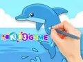 Coloring Book: Cute Dolphin — безплатна онлайн игра