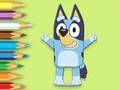 Coloring Book: Happy Bluey — безплатна онлайн игра